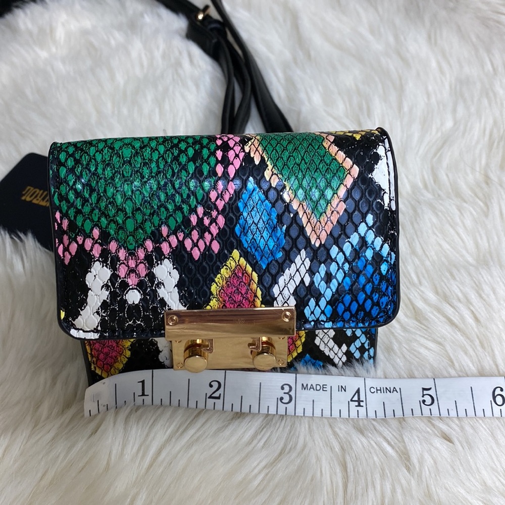 Dream Control Multi Color Python-Embossed Mini Bag - Picture 11 of 13